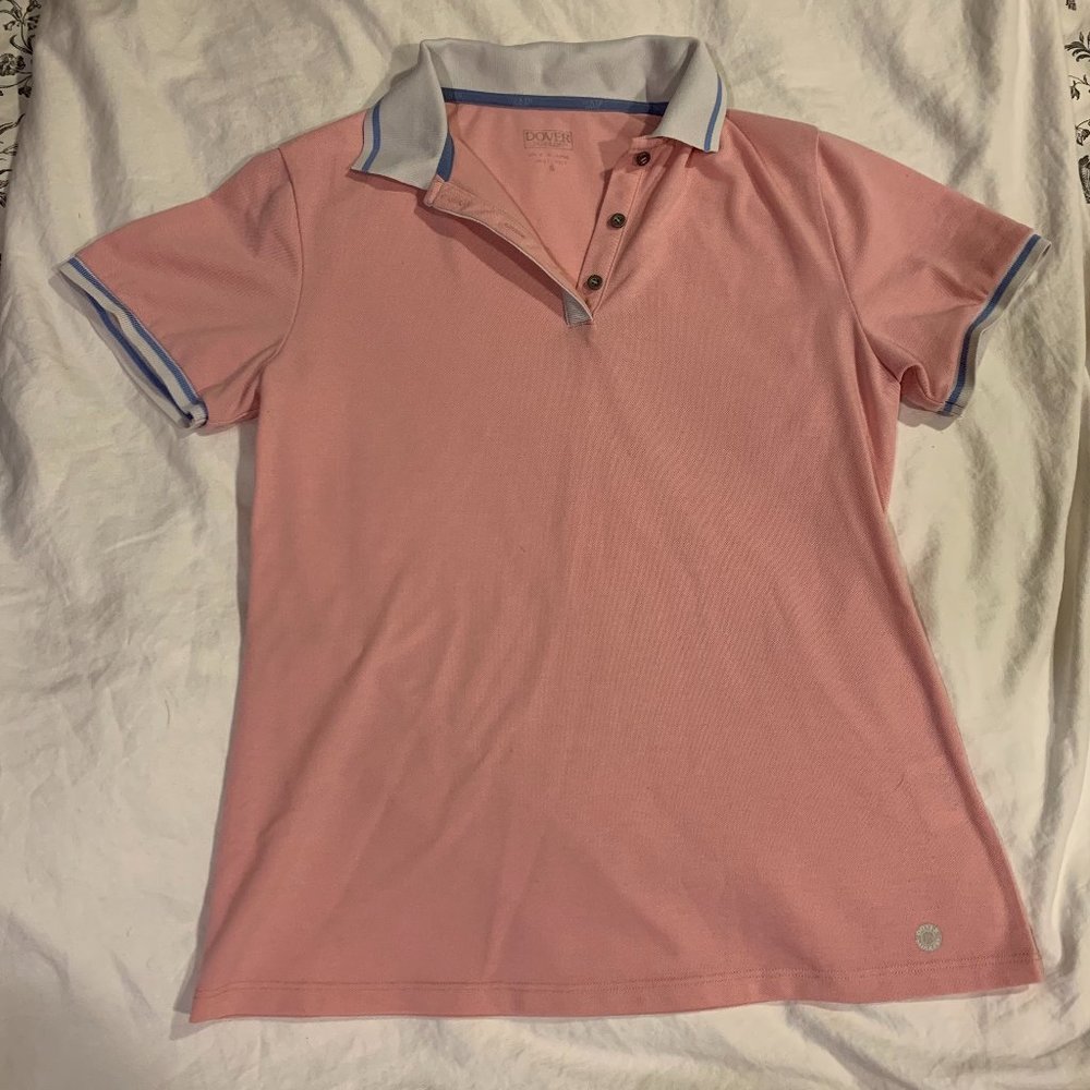 dover saddlery woman's piqué polo shirt -  pink size S